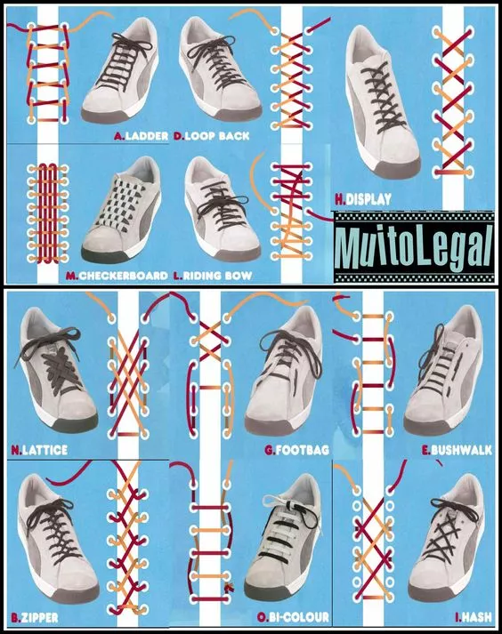 板鞋鞋带的24种系法图图片